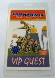 Van Halen III Backstage Pass Original VIP Guest Circus Monkey Artwork 1998 Eddie