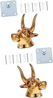 ibasenice Sets Innovative Bull Head Guitar Holder Wall-mounted Ukulele Hook Made of Material Easy to Install Attractive Home Accessory