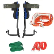 Sookieng Tree Climbing Spikes 2 Gear with Harness Belt, 304 Stainless Steel T...