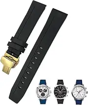 [BKUANE] Rubber Silicone Watchband 20mm 19mm 21mm 22mm for Tissot Le Locle T006 T114 PRC200 Strap Butterfly Buckle Waterproof Bracelet