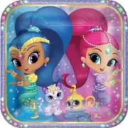 Shimmer and Shine Lunch Plates Birthday Party Supplies 8 Per Package NEW