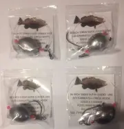 4 PACK GROUPER OR SNAPPER RIG WEIGHTED WITH 8oz EGG SINKER. FREE SHIPPING