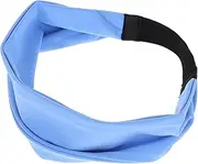 [FOMIYES] Men Stretchy Sweatband Headband for Running Cycling Yoga and Fitness Non Slip Hairband with Wide Band Design for Improved and Comfort