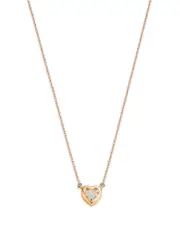Moon & Meadow 14K Yellow Gold Lab Grown Diamond Heart Pendant Necklace, 16-20