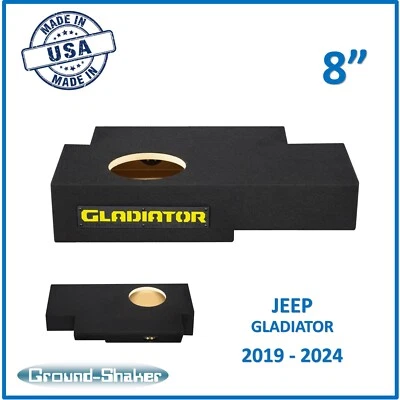 2019-2024 Jeep Gladiator 8" Single Sealed Sub Box Subwoofer Enclosure YELLOW
