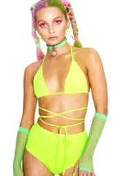 [Club Exx] Nuclear Power Hour Wrap Bra Top