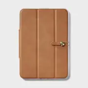 Apple iPad Mini 6 Folio Faux Leather Case - heyday Brown NEW Box Damage