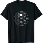 神聖幾何陰陽生命之花設計高級 T 恤