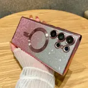 Glitter Shockproof Magsafe Case For Samsung Galaxy S24 Ultra S23 S22 S21 Plus FE
