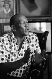 American athlete Jesse Owens at his home in Arizona USA circa Sept- Old Photo