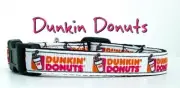 Dunkin Donuts cat or small dog collar 1/2"wide adjustable handmade bell or leash