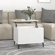 Coffee Table White 60x44.5x45 cm Modern Furniture Living Room Home Decor