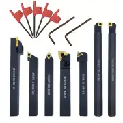 Versatile 7-Piece Metal Lathe Tools Holder with Carbide Inserts and Accessories