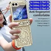 Phone Case For Samsung Galaxy Z Flip 6 Z Flip 5 Z Flip 4 Z Flip 3 Back Cover Pattern Anti-Scratch Shockproof Tile TPU PC