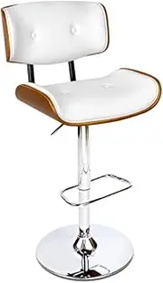 [Artiss] Bar Stools Stool Adjustable Kitchen Swivel Counter Barstools Dining Chair Chairs Gas White Leather in 64-85cm Seat Height Floor Set for Home Bar Dining Room Cafe Outdoor Indoor