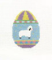 Susan Roberts Mini Lamb Easter Egg Handpainted Needlepoint Canvas 6407