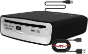 External Universal CD Player for Car - Portable CD Player with Extra USB Exte...