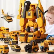 Magnetic Transform Engineering Car Assembled Toys For Boys kids Robot Car Toys