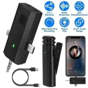 1Pc 3 in 1 Wireless Clip On Microphone Omnidirectional Mic Noise Reduction Plug