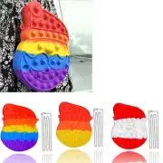 Christmas Push-It Pop Fidget Toy Bubble Popit Bag Anti-Stress Backpack