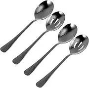 Ciieeo 4 Pcs Stainless Steel Serving Spoons Colander Scoop for Salad Tableware Lightweight Easy to Clean Kitchen Utensils for Home Restaurant Use
