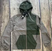 VOLCOM KARLIN COLORBLOCK ZIP HOODED JACKET GREEN MENS LARGE NEW WITH TAGS $65