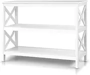 Artiss Console Table, Wood Narrow Side Hallway Tables Desk Display Shelves Home Bedroom Office Living Room Entryway Furniture, with 15mm Thick Board MDF Frame White