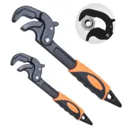 2 Pack Adjustable Wrench Quick Multi-function Self-Adjusting Spanner Power Gr...