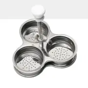 Egg Boiler Steaming Rack Poacher Poaching Pans for Two Eggs Poached Basket