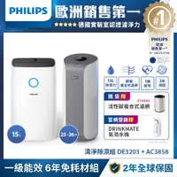 在飛比找PChome24h購物優惠-【飛利浦 PHILIPS】奈米級空氣清淨機 AC3858+1