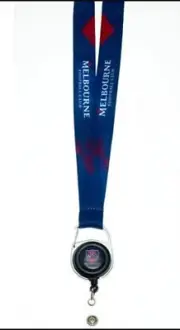 Melbourne Demons Official AFL Lanyard Detachable Keyring Retract ID (tracking)