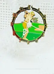 Lady Golfer (4") Dial Desk Clock (Battery Operated)(Acrylic Stand)