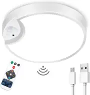 Rechargeable Motion Sensor LED Ceiling Light Battery Powered Ceiling Lamp Remote