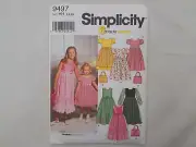 Simplicity Pattern - Child's/Girls Purse & Dress With Petticoat (3-6) #9497 - UC