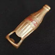 Coca-Cola Bottle Opener Coke Cast Iron Gold Colour #60597