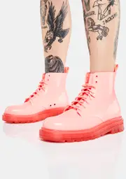 [Melissa] Pink Coturno Platform Boots