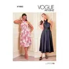 VOGUE DRESS SEWING PATTERN 1883 14-22 Womens Halter Neck Midi Dress Uncut .
