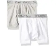 Calvin Klein 2 Pack Cotton Stretch Boxer Briefs L143638 Boy's Size L