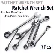 8-19mm Metric Flexible Head Ratcheting Wrench Combination Spanner Ring Tool Set