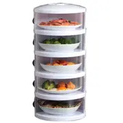 Food Heat Shield, Transparent Stackable Dustproof, Leftovers Food Storage Container Kitchen Organiz