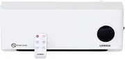 [Lenoxx] Wall-Mounted Heater & Fan: LED Display, Remote Control, Timer, 2 Heat Levels, Temperature Settings, Overheat Protection, Household Essentials - White