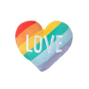 FuzzYard Pride Heart Plush Squeaker Toy for Dogs