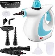 Handheld Steam Cleaner Portable, Multi-Purpose Portable Steam Cleaner, Steamer Cleaner with 9-Piece Accessory Kit for Sofa, Carpets, Car Seats, Floor,Bathroom, Window Cleaning (Blue)