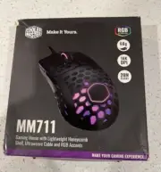 Cooler Master MM711 RGB-LED Lightweight 60g Wired Gaming Mouse 16K DPI