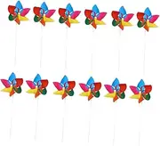 HEALSOPTHY 50Pcs Plastic Windmill Early Educational Learning Tool for Creative Play and Imaginative Fun Lightweight for Outdoor Activities