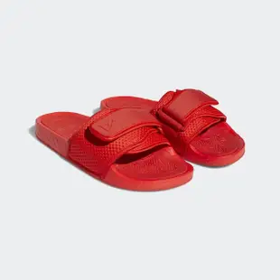 【adidas 愛迪達】PHARREL WILLIAMS CHANCLETAS HU PW BOOST SLIDE 菲董聯名 限量 拖鞋 紅色(FY6140)