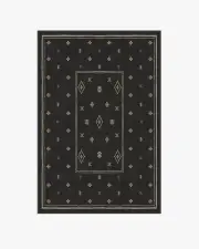 120' x 185' | Machine Washable Runner Rug | Kid & Pet Friendly | Indoor Rug | Alma Soft Black Rug | Ruggable