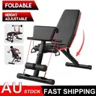 Adjustable Weight Abdominal Bench Back Support Fitness Flat Gym Exercise Sit-Up