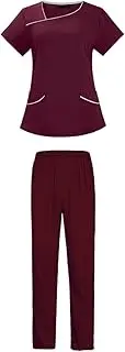 [Ｓｉｍｈｏａ] Women Uniform Scrub Set,Nurse Workwear,Nurses Day Gift,Comfortable Washable Top and Pant,Nursing Uniforms Set,for Nursing