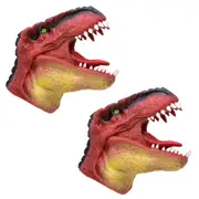 2PK Schylling Stretchy Dinosaur Hand Puppet Kids Pretend Play Toy 15cm Asst. 5y+